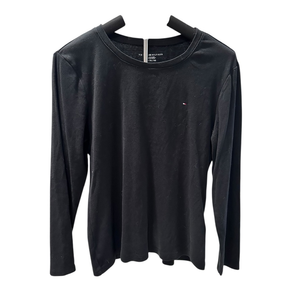 Tommy Hilfiger Women's Classic Black Long Sleeve Tee Size XL